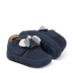 Baby Niek appliqué leather booties