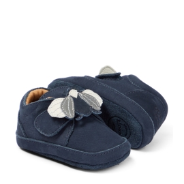 Baby Niek appliqué leather booties